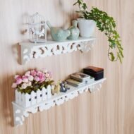 Garden Wooden Flower Stand, One-Character Wall-Mounted Shelf Flower Stand, Large Green Plant Pot Stand - Image 2