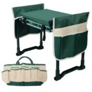 Garden Kneeler And Seat Bench With 2 Free Tool Pouch, Foldable Stool, EVA Foam Pad, With An Extra Soft Wider Cushion, And Large Tool Bag For Gardeninng Lovers