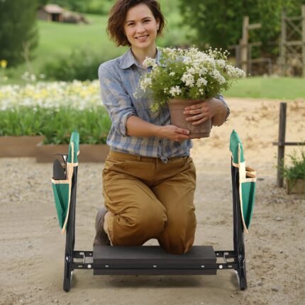 Garden Kneeler And Seat EVA Pad Folding Garden Stool Heavy Duty Garden Bench