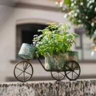 Bicycle Wrought Iron Flower Pot Flower Pot Succulent Pot Flower Cart - Image 5