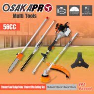 8 In 1 Multi-Functional Trimming Tool, 56CC 2-Cycle Garden Tool System With Gas Pole Saw, Hedge Trimmer, Grass Trimmer, And Brush Cutter EPA Compliant