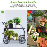 Heavy Duty Metal Flower Cart Plant Stand - Image 6