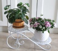 Iron Flower Shelf Balcony Living Room Flower Pot Stand Succulent Bay Window Plant Stand - Image 4
