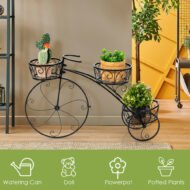 Tricycle Plant Stand Flower Pot Cart Holder In Parisian Style - Image 5
