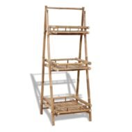 Plant Stand with 3 Shelves, Bamboo - Image 2