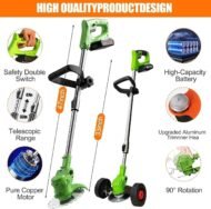 21V Cordless Strimmer Grass Trimmer Tree Cutter Garden Edger Electric 2Batteries - Image 7