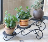 Iron Flower Shelf Balcony Living Room Flower Pot Stand Succulent Bay Window Plant Stand - Image 3