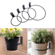 Flower Plant Stand Ring Wall Mounted Metal Hook