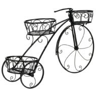 Tricycle Plant Stand Flower Pot Cart Holder In Parisian Style - Image 3