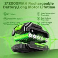 21V Cordless Strimmer Grass Trimmer Tree Cutter Garden Edger Electric 2Batteries - Image 2