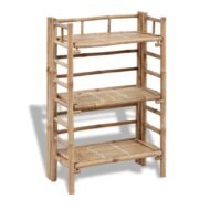 Plant Stand with 3 Shelves, Bamboo