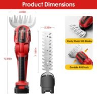 1Set 24V Cordless Handheld Grass Shear Hedge Trimmer With 90 Degree Cutting Angle 2Pcs Replaceable Blades Detachable Battery For Garden Lawn - Image 3